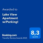 Lake View Apartment W/Parking!