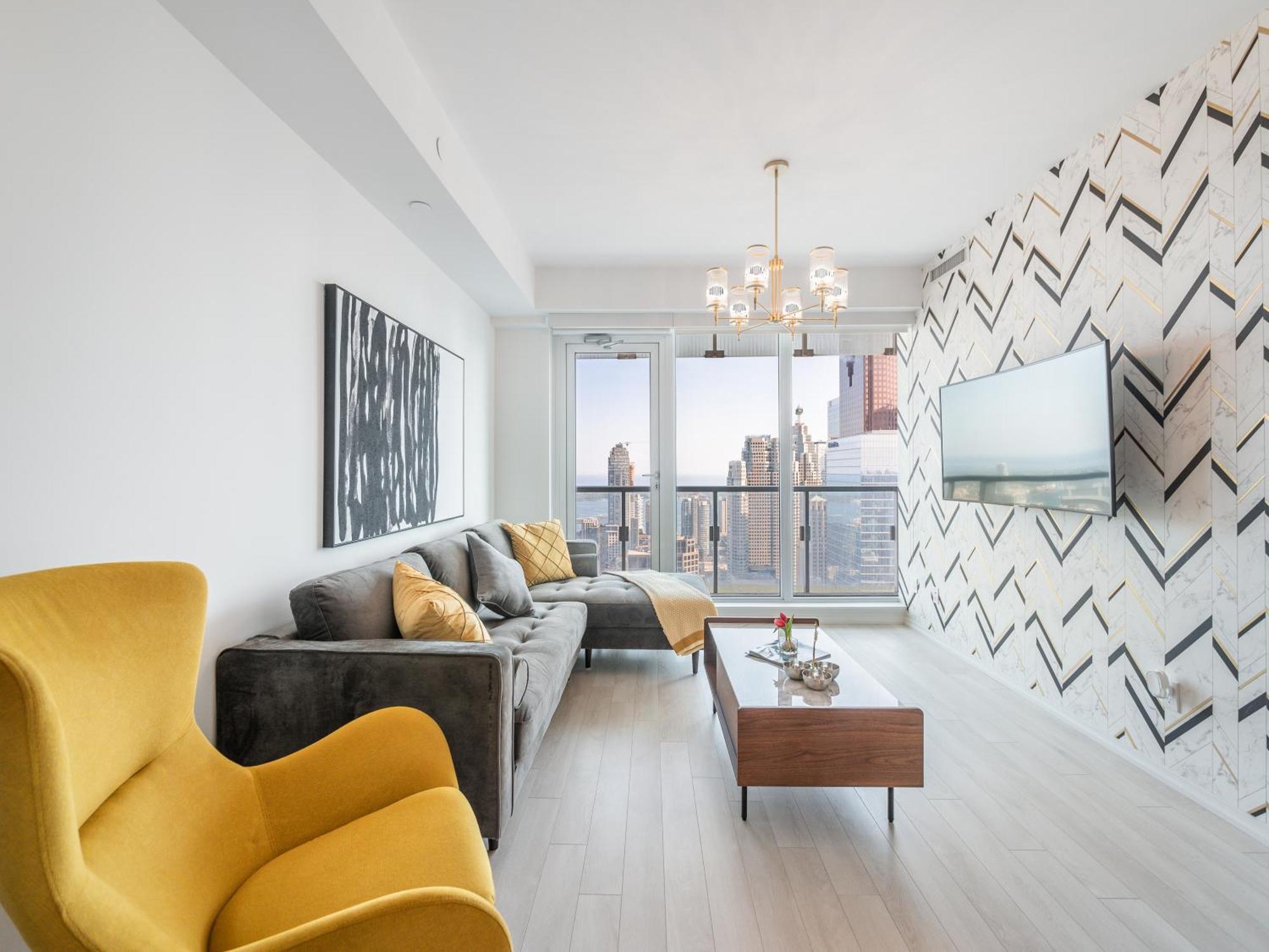 Apartment Designer 1br With Cn Tower, Skyline View Toronto